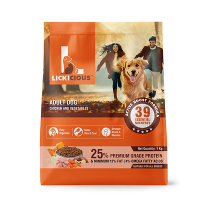 Lickicious Chicken and Vegetables Adult Dog Dry Food