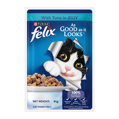 Purina Felix with Tuna in Jelly Adult Complete and Balanced Cat Wet Food