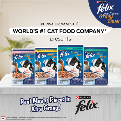 Purina Felix Gravy Lover Tuna Chunks Adult Complete and Balanced Cat Wet Food