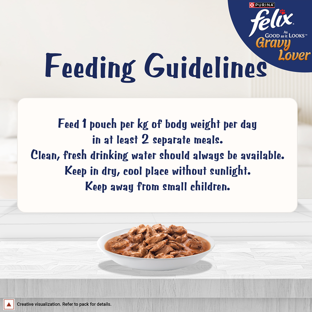 Purina Felix Gravy Lover Salmon Chunks Adult Complete and Balanced Cat Wet Food