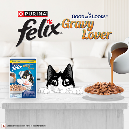 Purina Felix Gravy Lover Chicken Chunks Adult Complete and Balanced Cat Wet Food