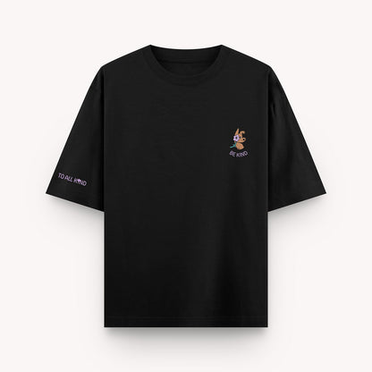 thePack Indie Merch Be Kind To All Kind Oversized T Shirt for Men and Women (Black)