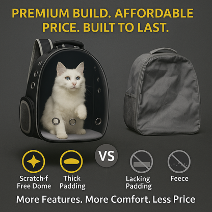 Zoivane Carrier Bag pack for Cats (Black)