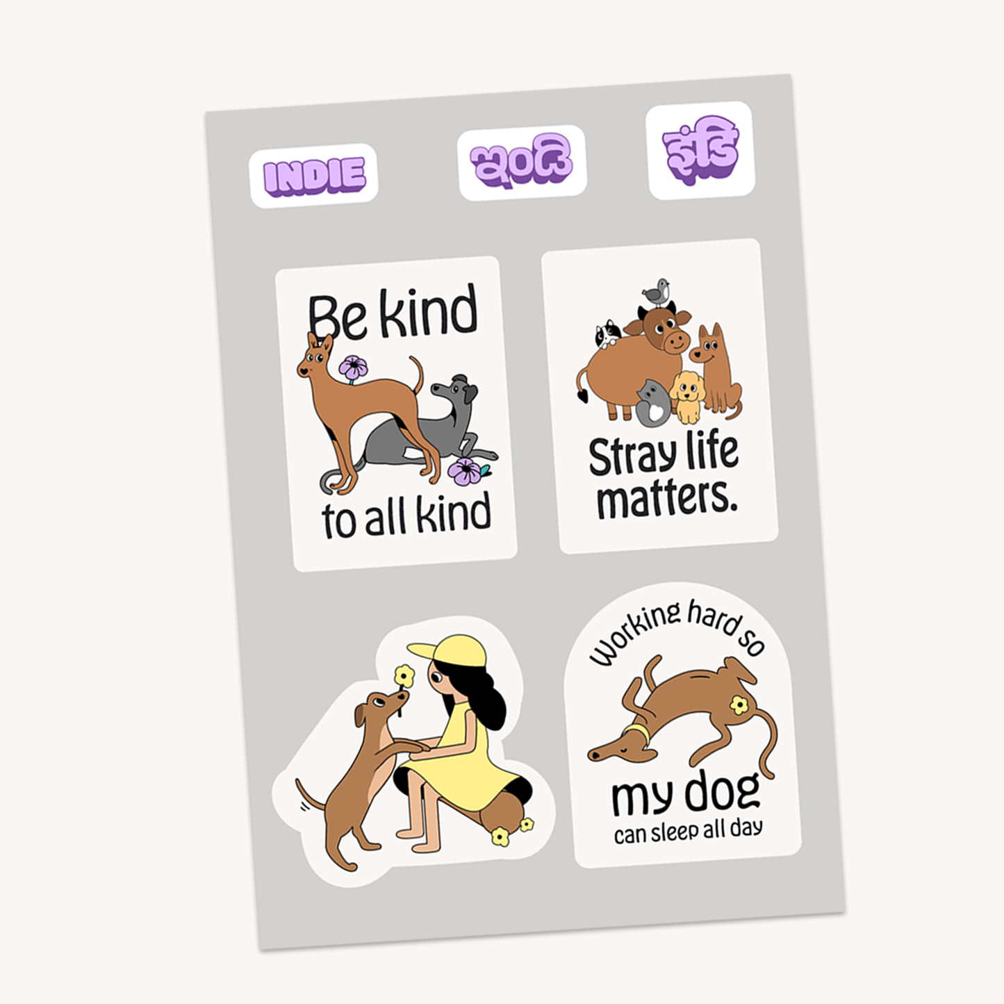 thePack Indie Dog Stickers