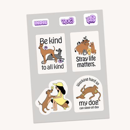 thePack Indie Dog Stickers