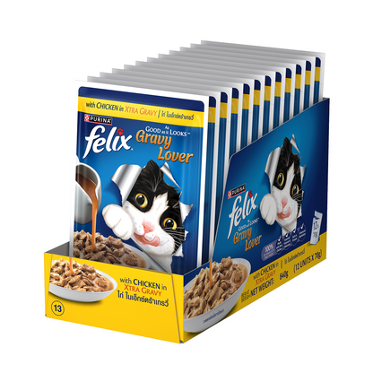 Purina Felix Gravy Lover Chicken Chunks Adult Complete and Balanced Cat Wet Food