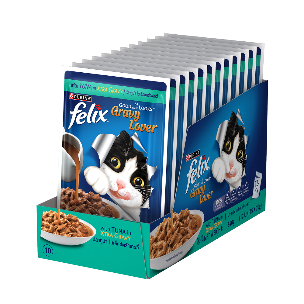 Purina Felix Gravy Lover Tuna Chunks Adult Complete and Balanced Cat Wet Food