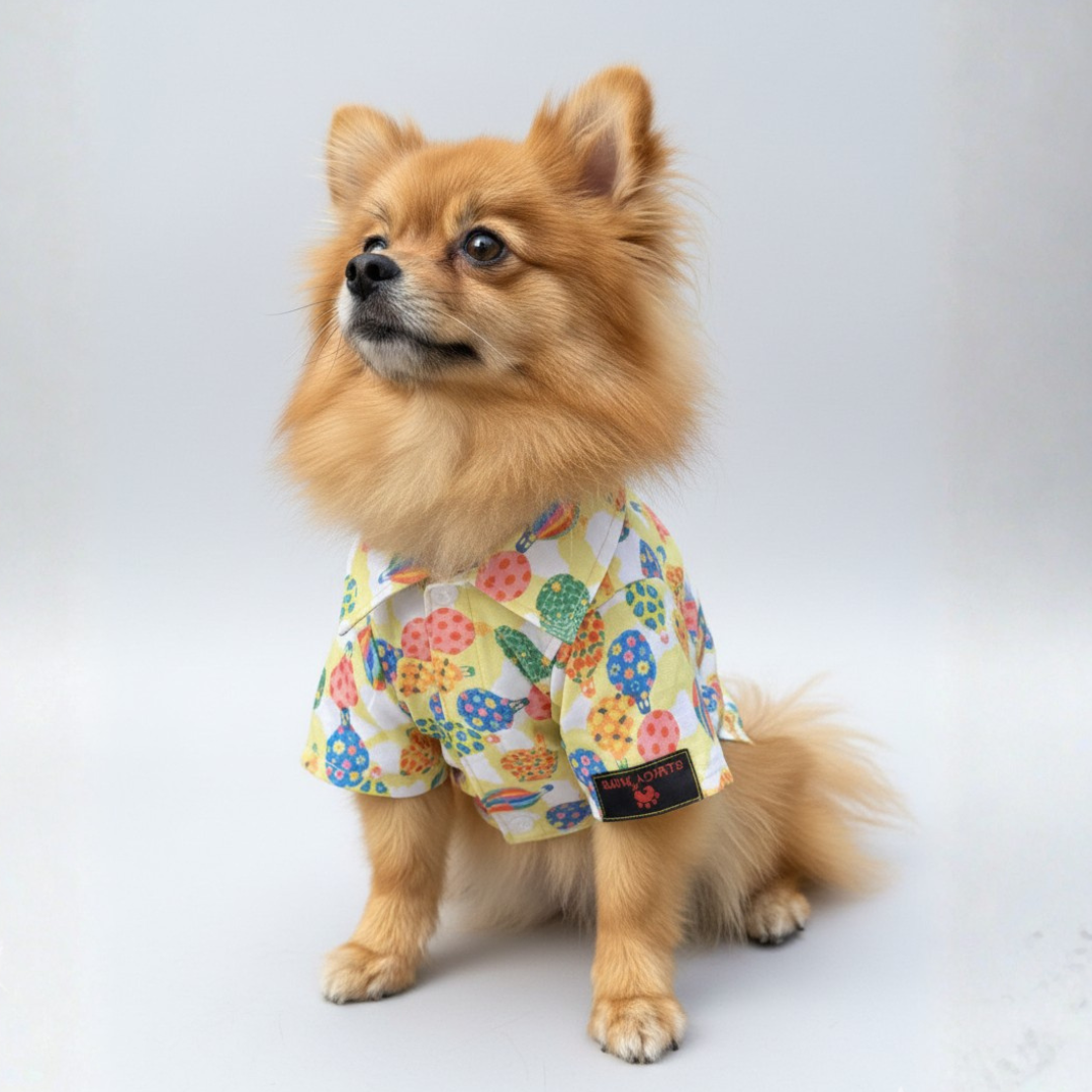 Pawgypets Balloon Casual Shirt for Dogs (Lime Green)