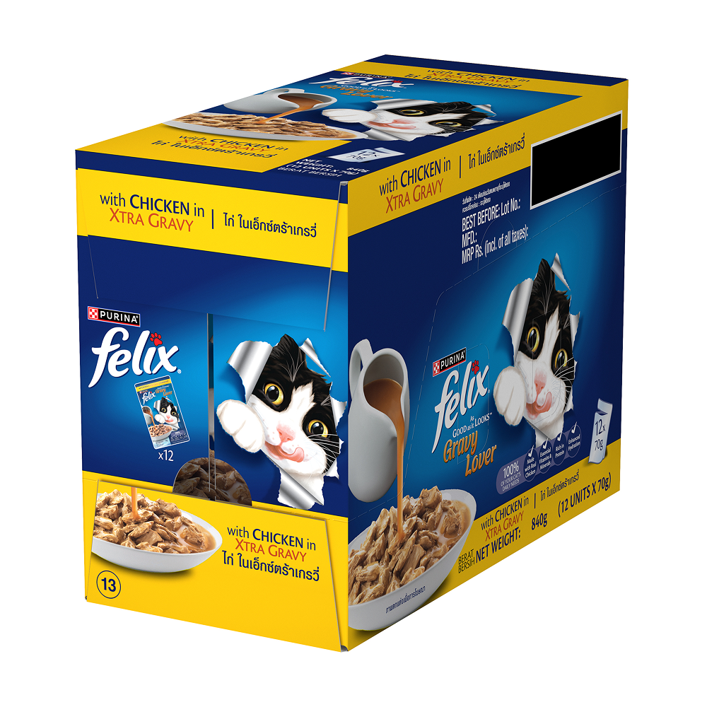 Purina Felix Gravy Lover Chicken Chunks Adult Complete and Balanced Cat Wet Food