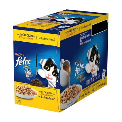 Purina Felix Gravy Lover Chicken Chunks Adult Complete and Balanced Cat Wet Food