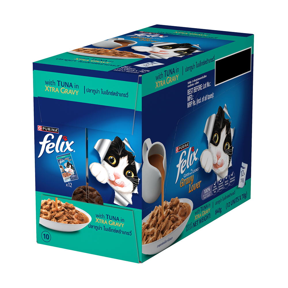 Purina Felix Gravy Lover Tuna Chunks Adult Complete and Balanced Cat Wet Food