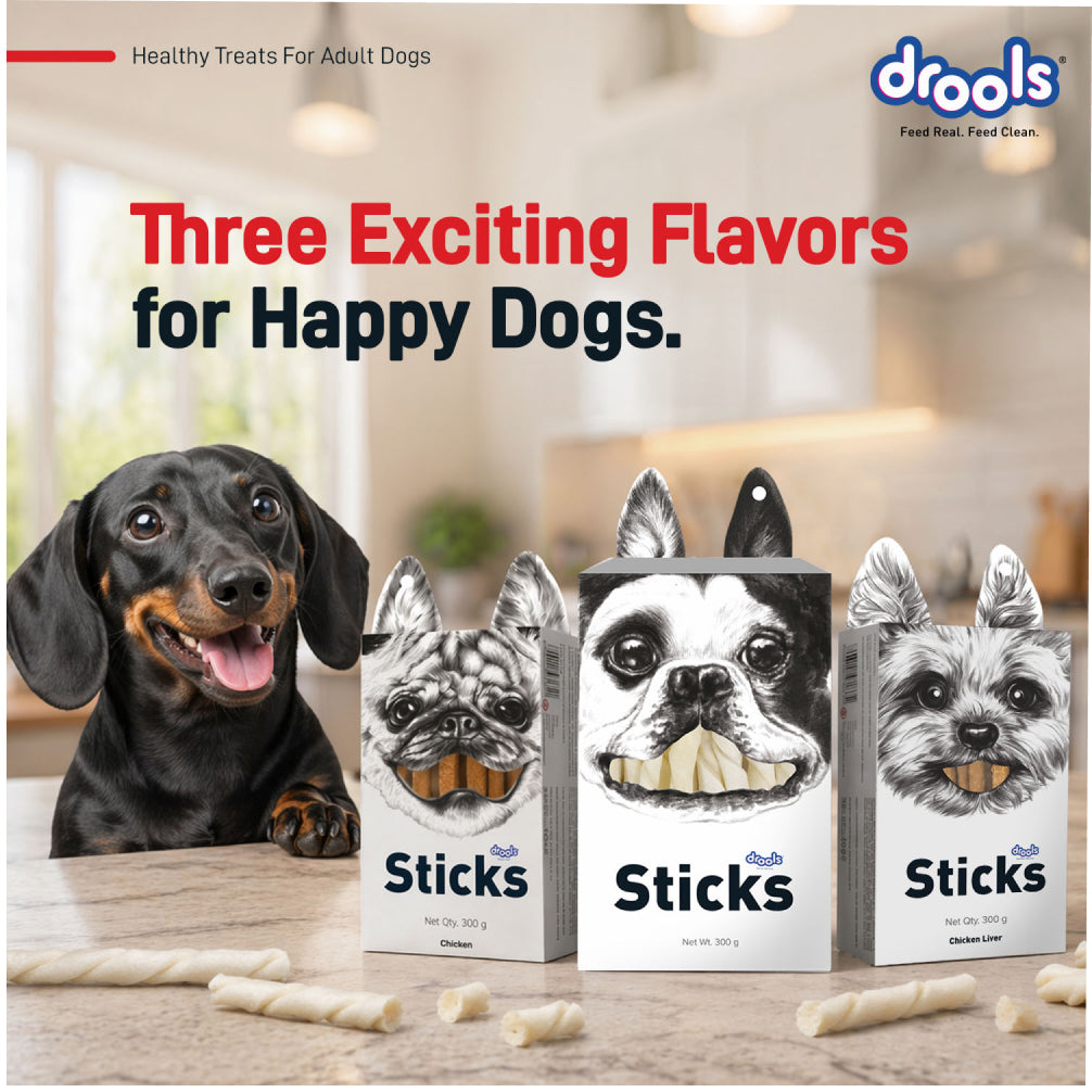 Drools Rawhide Chicken Liver Sticks Dog treats