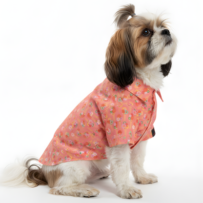 Pawgypets Softy Casual Shirt for Dogs (Peach)