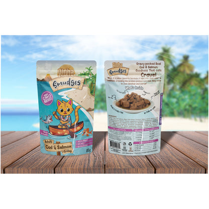 Aloha Smudges Cod and Salmon in Gravy Adult Cat Wet Food