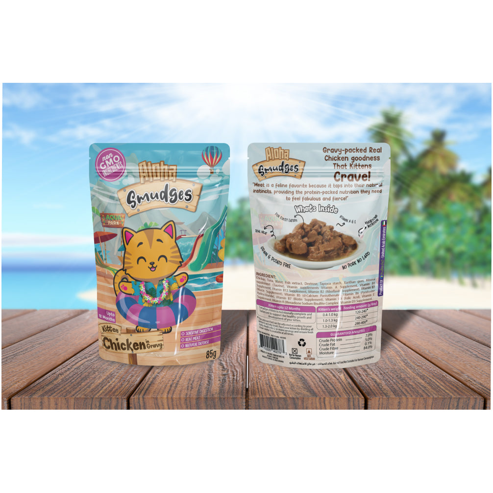 Aloha Smudges Chicken in Gravy Kitten Cat Wet Food