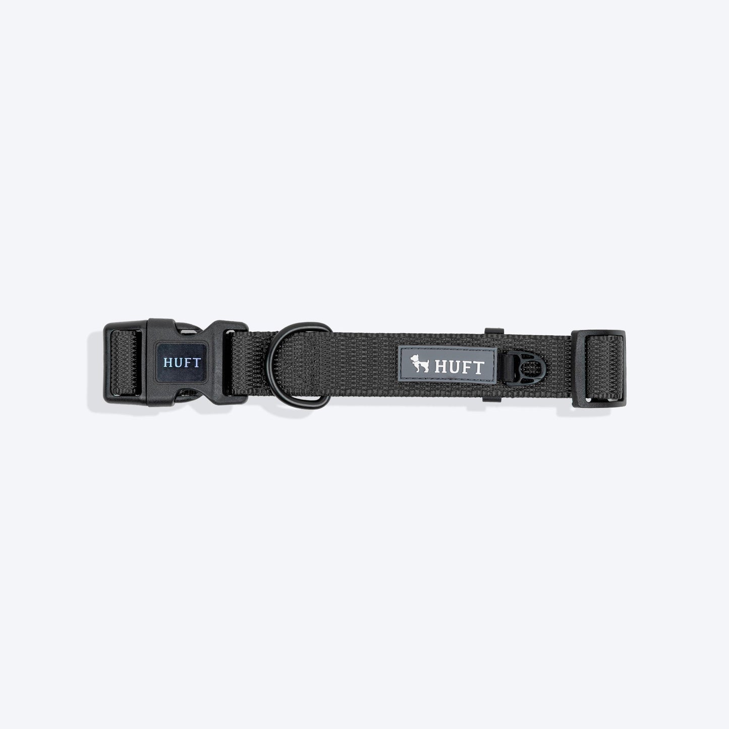 HUFT Classic D Ring Collar for Dogs (Coal Black)