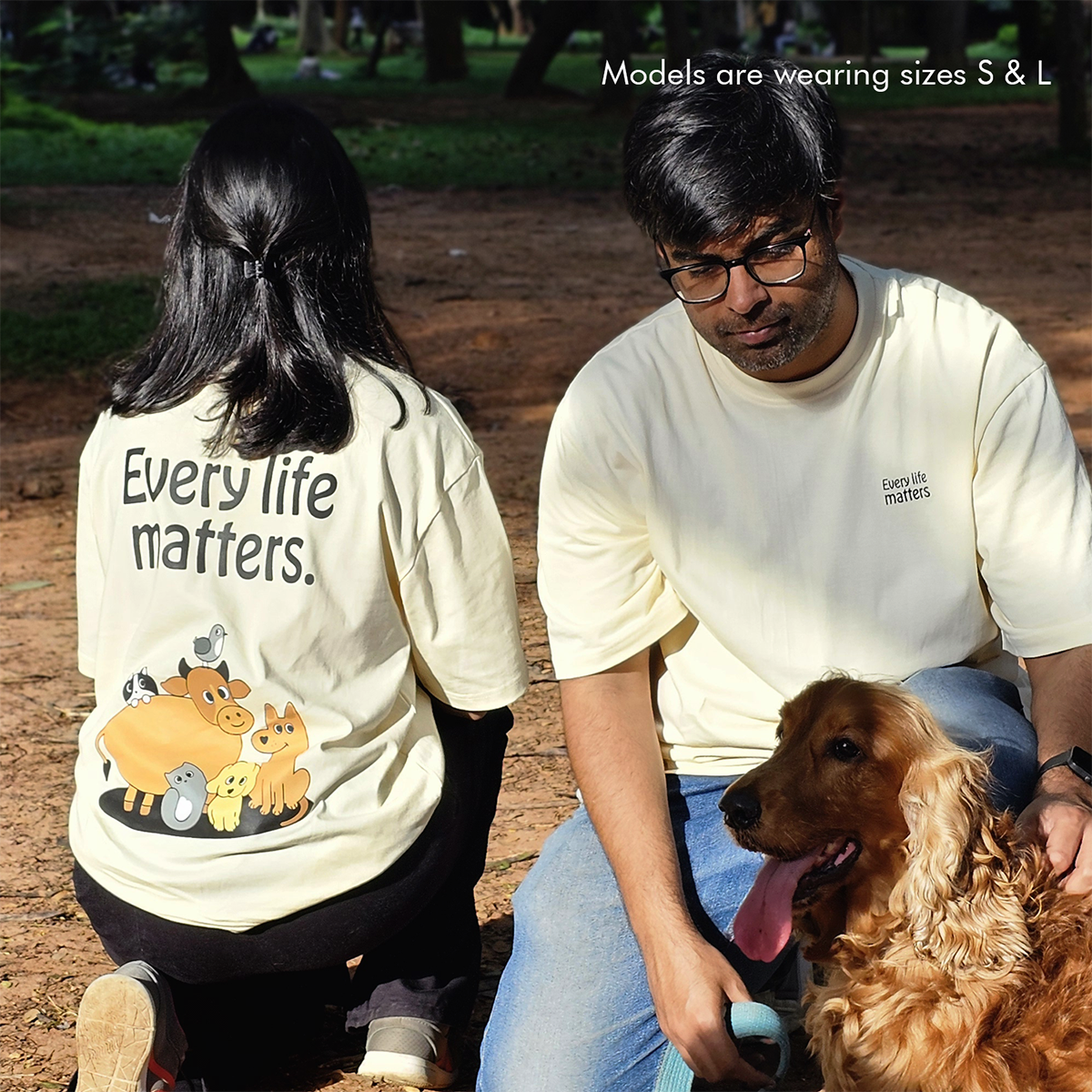 thePack Indie Merch Every Life Matters Oversized T Shirt for Men and Women (Buttercream)