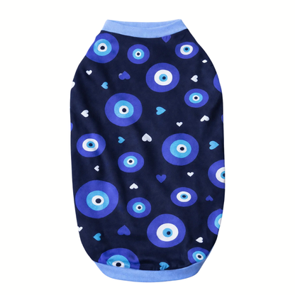 Pawgypets Evil Eye Tshirt for Dogs (Navy Blue)