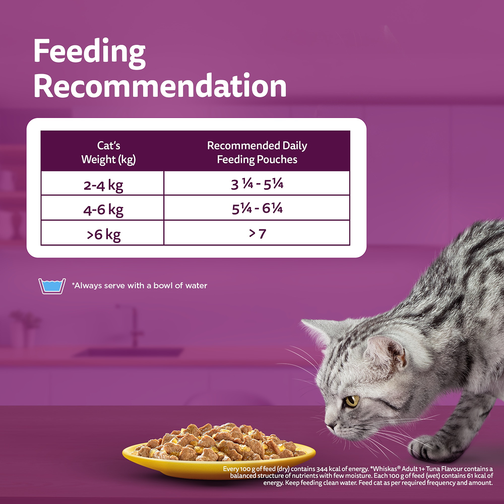 Whiskas Tuna in Jelly, Chicken and Salmon in Gravy Meal Adult Cat Wet Food