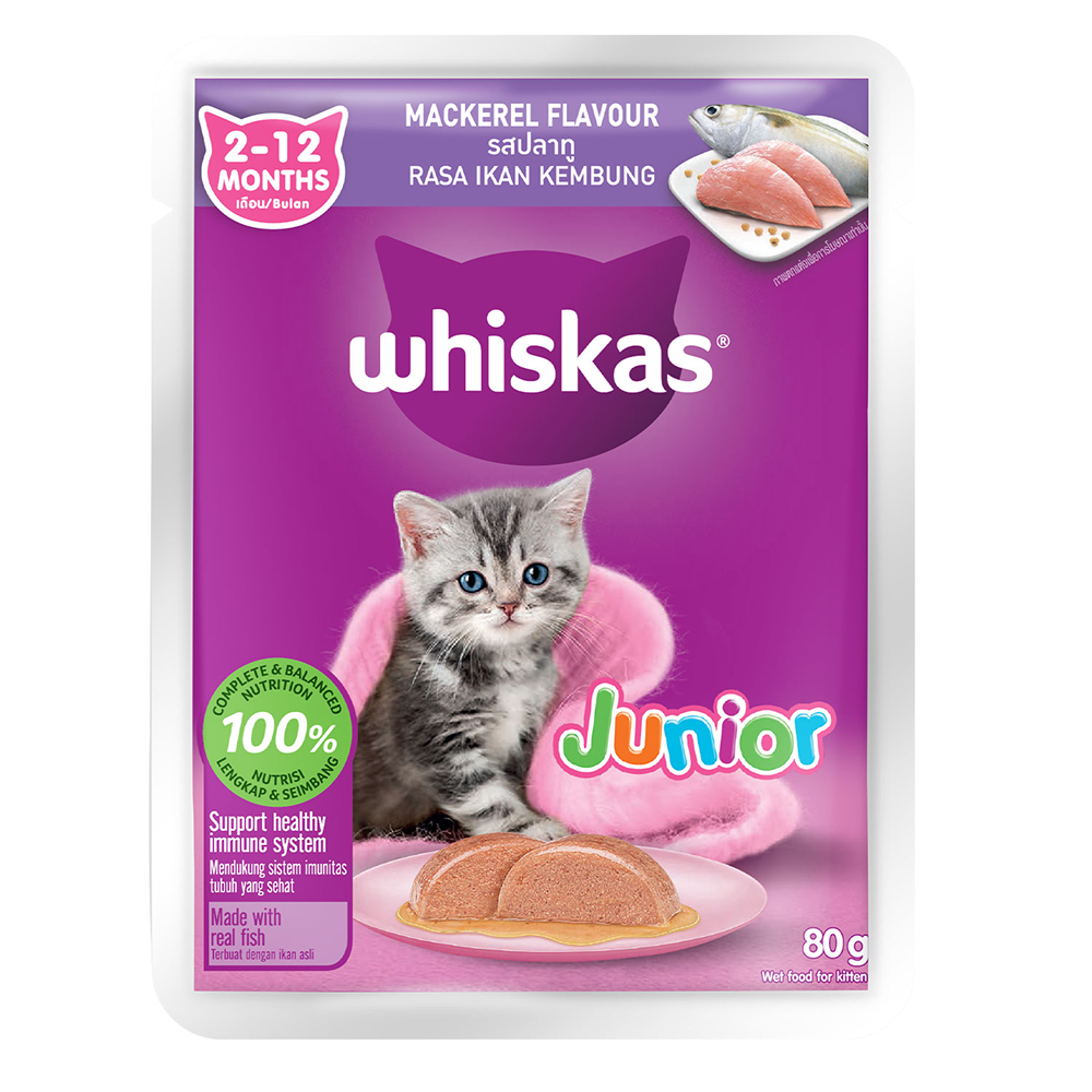 Whiskas Kitten Wet Food Value Combo |Chicken, Tuna & Mackerel