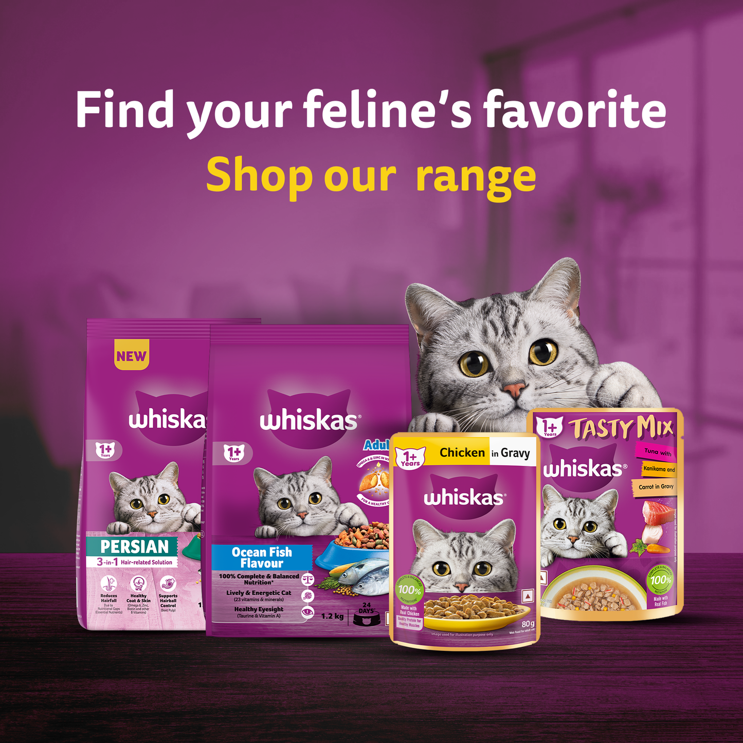 Whiskas Ocean Fish Flavour Dry Food & Petkit Freshelement Solo Automatic 2.4G WiFi Food Dispenser Adult Cat Combo