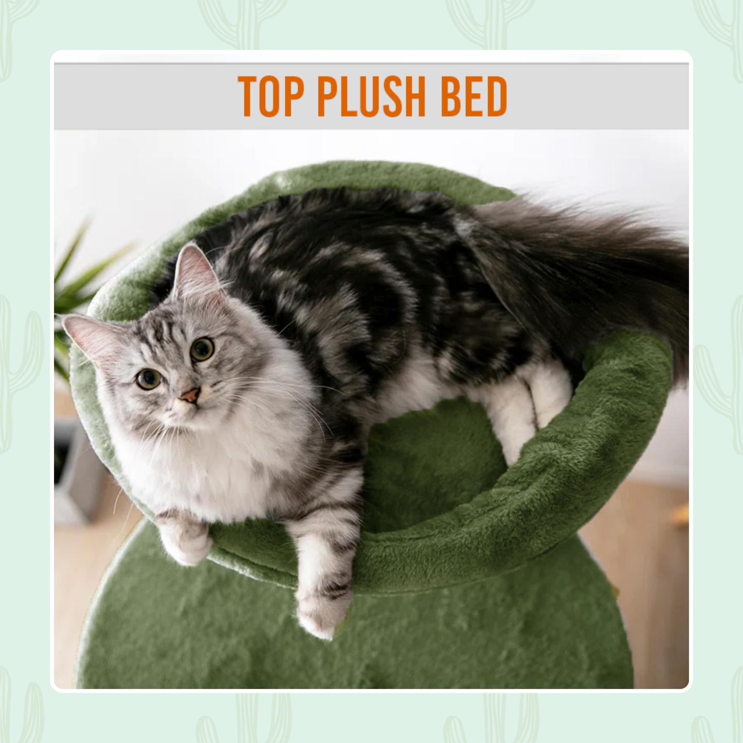 Furrlovers Multi Level Tree with Condo & Hammock for Cats (Green)
