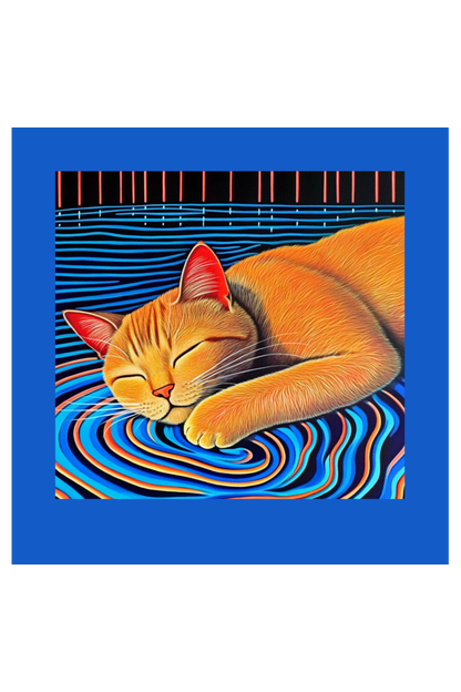 EverythingBoho Cat Dreams Wall Art (White)