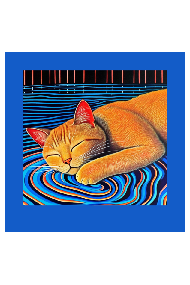 EverythingBoho Cat Dreams Wall Art (Black)