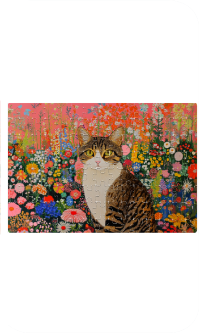 EverythingBoho Cat Paradiso 120 Piece Jigsaw Puzzle