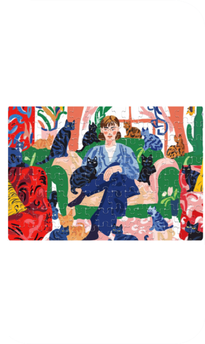 EverythingBoho The Cat Mom 120 Piece Jigsaw Puzzle