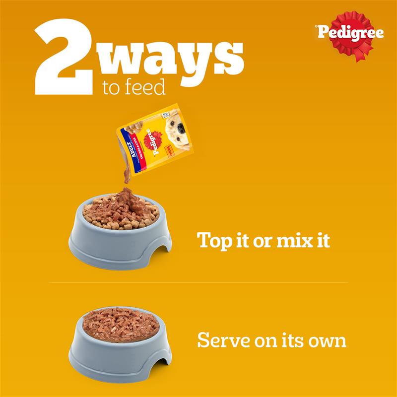 Pedigree Adult Dog Food Combo |Meat & Rice Dry & Chicken & Liver Wet