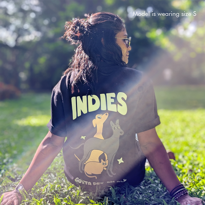 thePack Indie Merch Gotta Pet'em All Oversized T Shirt for Men and Women (Black)