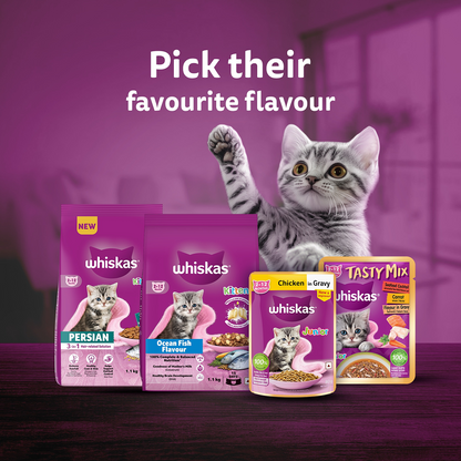Whiskas Kitten Tasty Mix Wet Food Combo |Chicken, Tuna, Seafood & Salmon