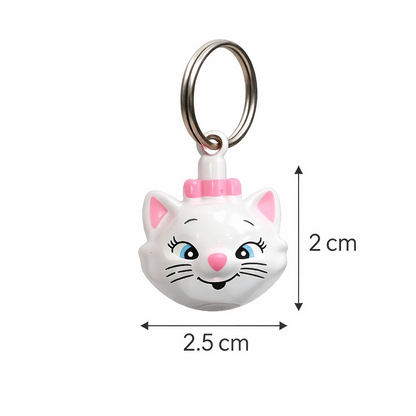 Talking Dog Club Kitty Cat Collar Bell for Kittens & Cats (White)