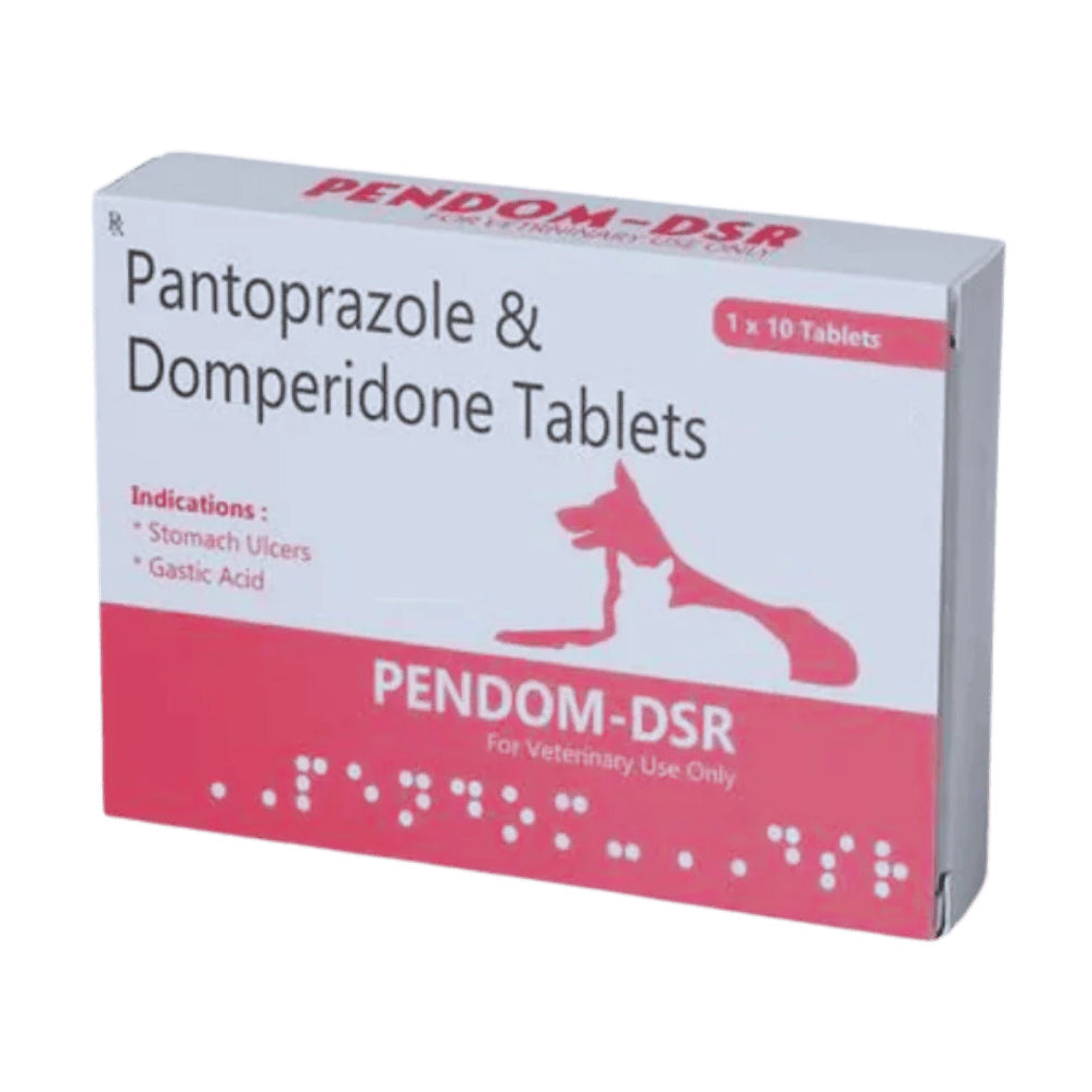 Wellcon Pendom DSR 10mg Tablet (Pantoprazole & Domperidone) for Dogs and Cats