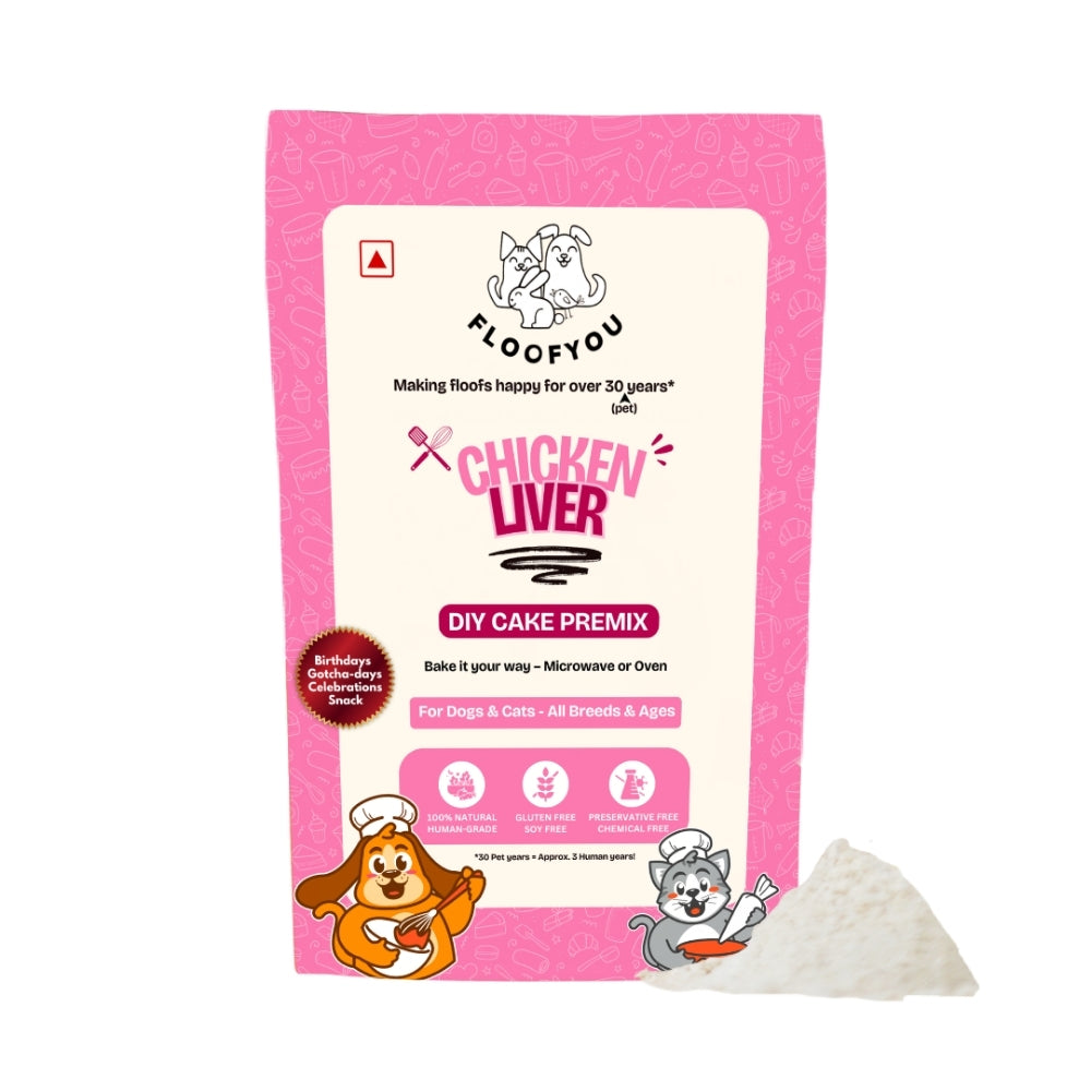 Floofyou Home Made Chicken Liver Birthday Cake Mix for Dogs and Cats