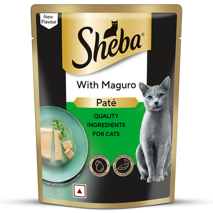 Sheba Maguro, Katsuo Rich Premium Adult Wet Food Combo for Cats