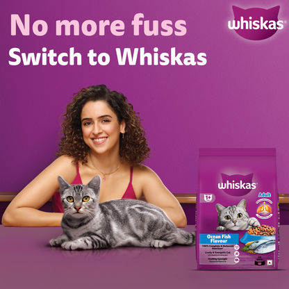Whiskas Ocean Fish Flavour Dry Food & Petkit Freshelement Solo Automatic 2.4G WiFi Food Dispenser Adult Cat Combo
