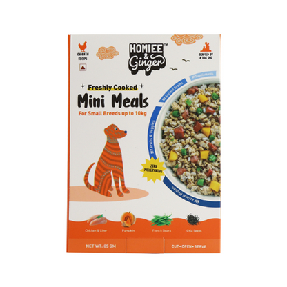 Homiee & Ginger Grain Free Mini Meals Chicken & Sweet Potato, Chicken & Quinoa and Chicken & Barley Fresh Food for Dogs Combo