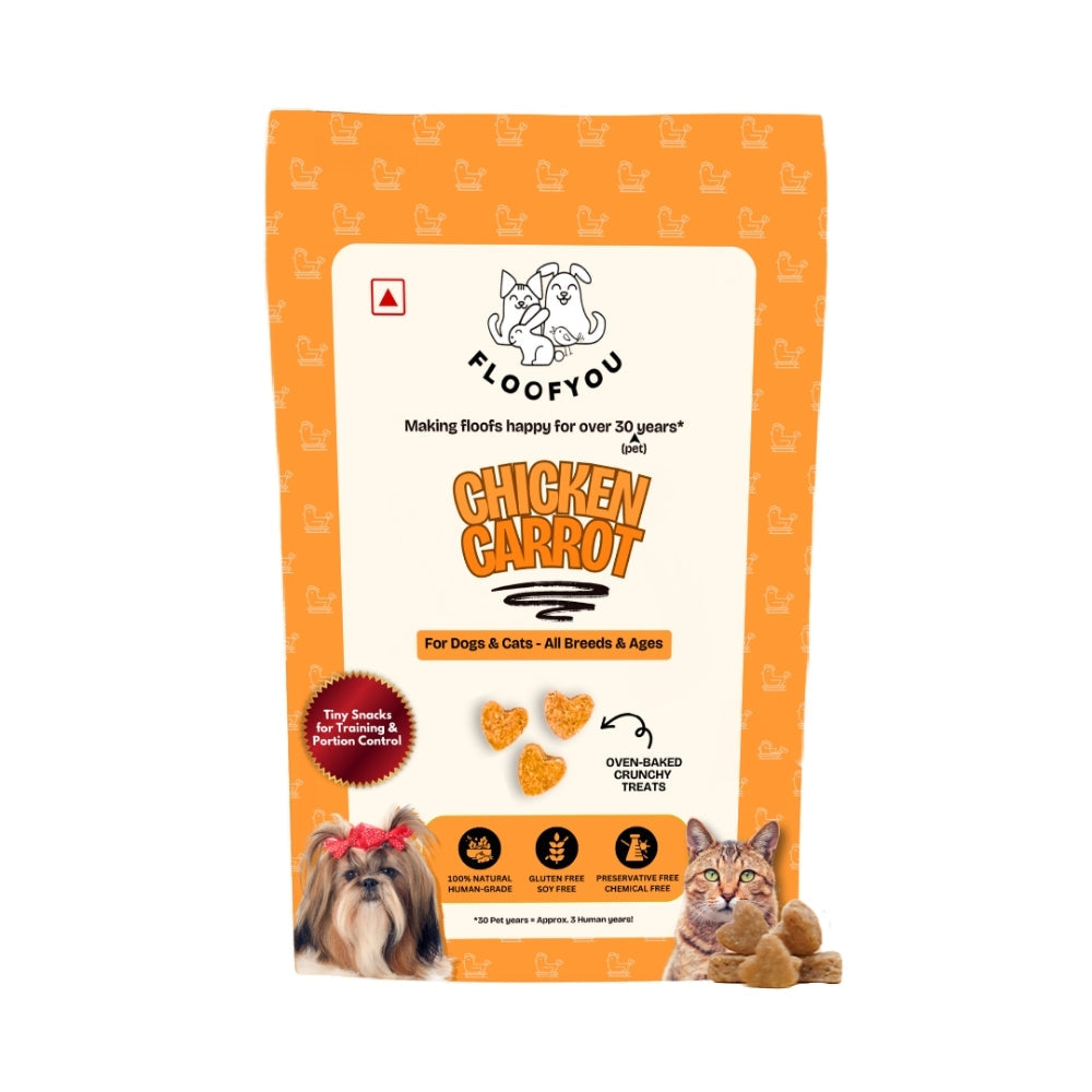 Floofyou Chicken Carrot Oven Baked Cookie Dog Treats