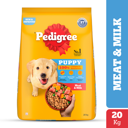 Pedigree Puppy Dog Food Combo |Meat & Milk Dry & Chicken & Liver Wet