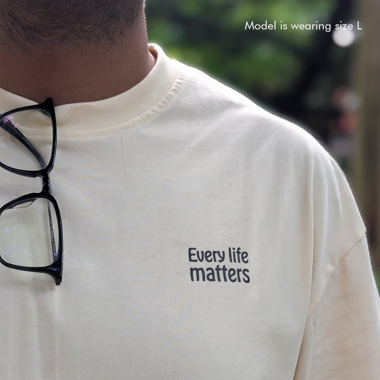 thePack Indie Merch Every Life Matters Oversized T Shirt for Men and Women (Buttercream)