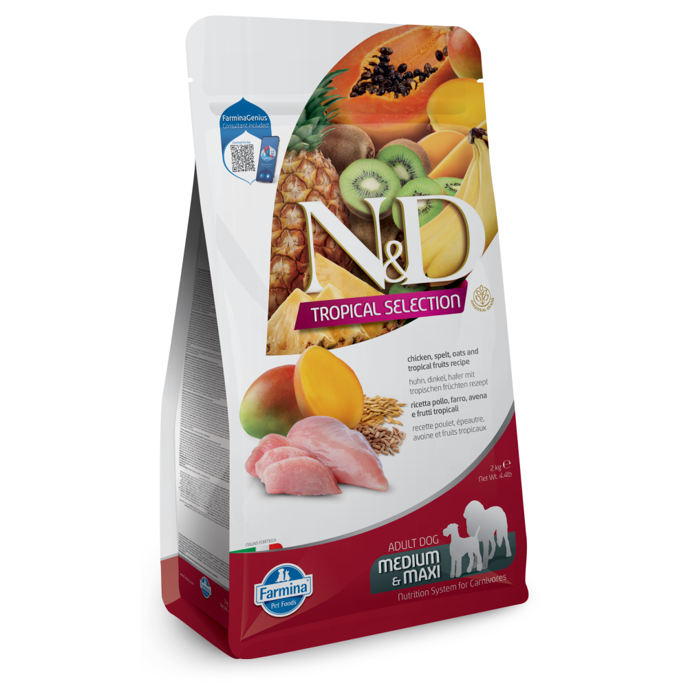 Farmina N&D Tropical Selection Chicken Adult Dog Medium & Maxi Dry Food