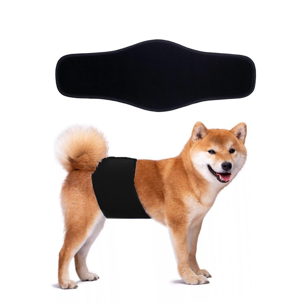KUTKUT Diapers for Male Dogs (Black)