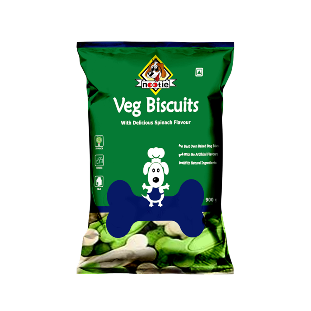 Nootie Spinach & Cheese Flavour Veg Biscuits Adult Dog Treats