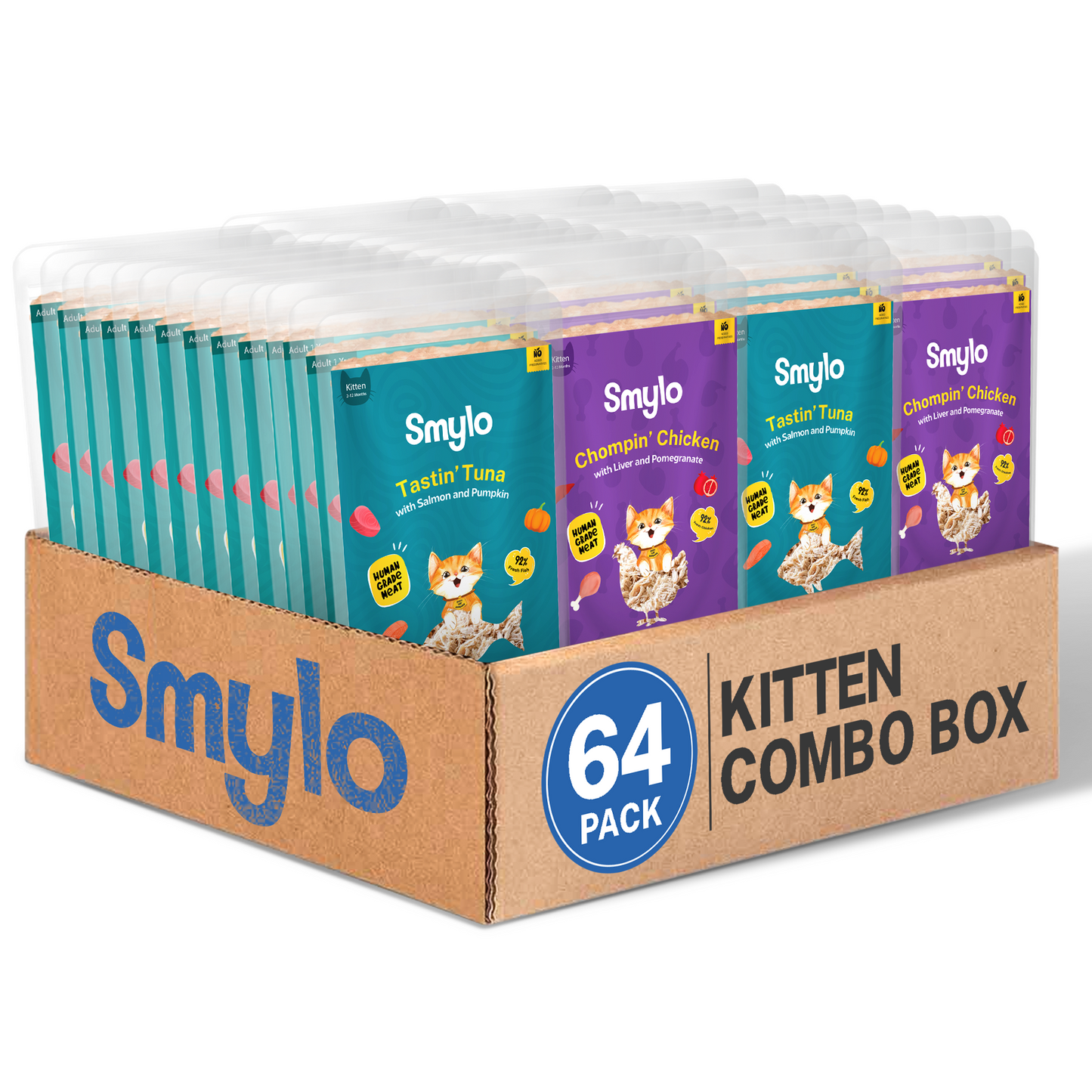 Smylo Kitten Variety Combo, Tuna & Chicken, Fresh & No-Preservative Wet Cat Food