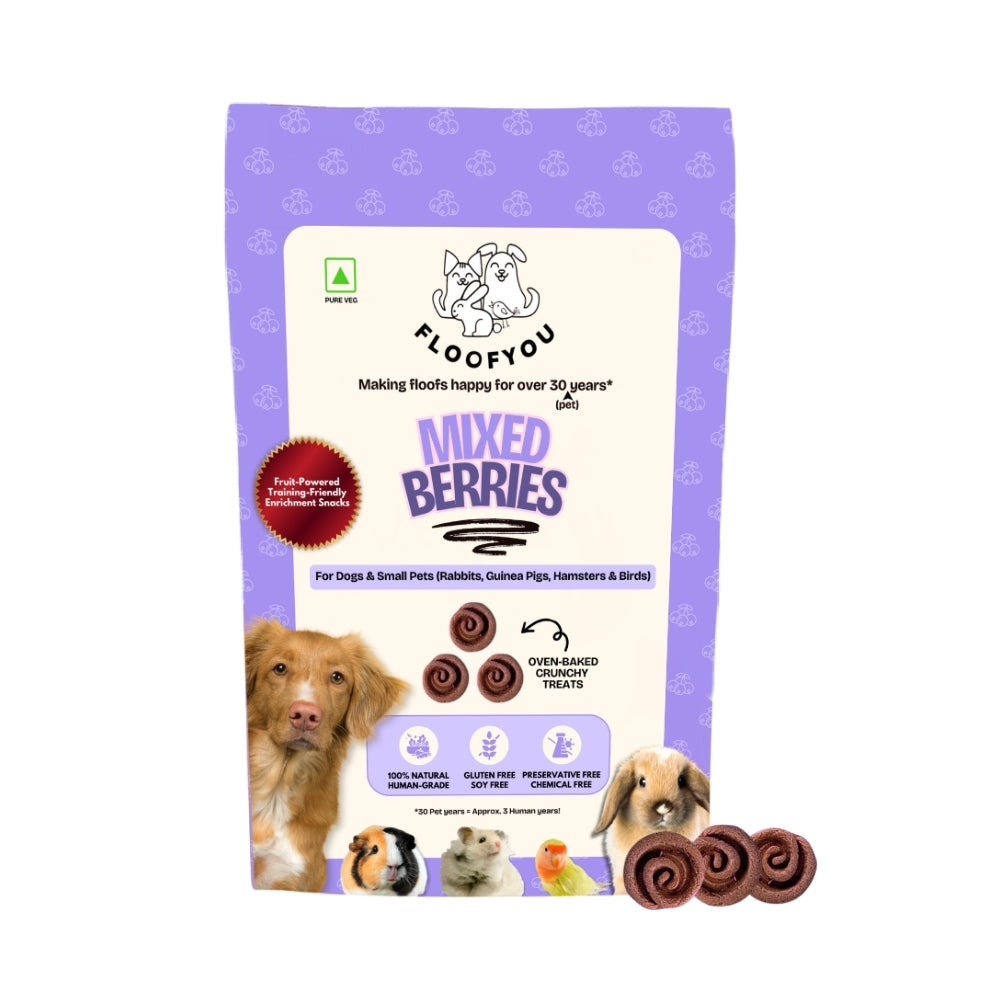 Floofyou Mixed Berries Vegan Oven Baked Cookie Dog Treats