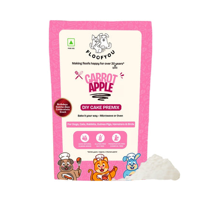 Floofyou Home Made Carrot Apple Birthday Cake Mix for Dogs and Cats