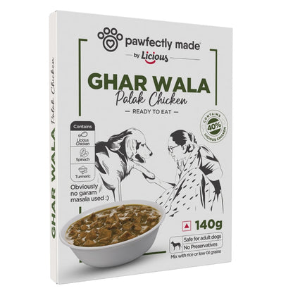 Pawfectly Made By Licious Ghar Wala Palak Chicken Adult Dog Wet Food