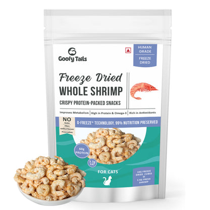 Goofy Tails Freeze Dried Shrimp Cat Treats